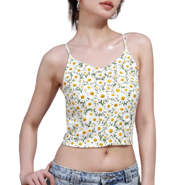 Breathable Knit Women's Cross-Strap Sports Bra with Removable Pads for Spring/Summer